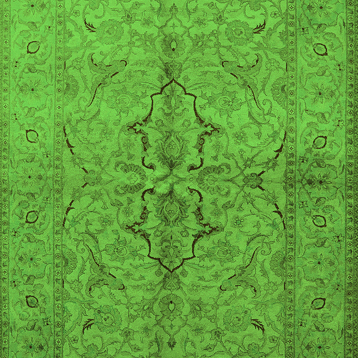 Machine Washable Oriental Green Traditional Area Rugs, wshurb887grn