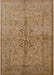 Mid-Century Modern Light Brown Oriental Rug, urb887