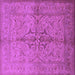 Square Machine Washable Oriental Purple Traditional Area Rugs, wshurb887pur