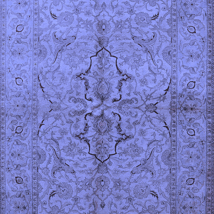Machine Washable Oriental Blue Traditional Rug, wshurb887blu