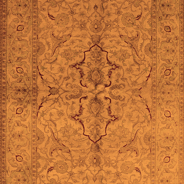Machine Washable Oriental Orange Traditional Area Rugs, wshurb887org