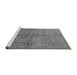 Sideview of Machine Washable Oriental Gray Traditional Rug, wshurb887gry