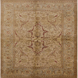 Square Machine Washable Industrial Modern Light Brown Rug, wshurb887
