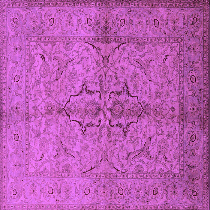 Square Oriental Purple Traditional Rug, urb887pur