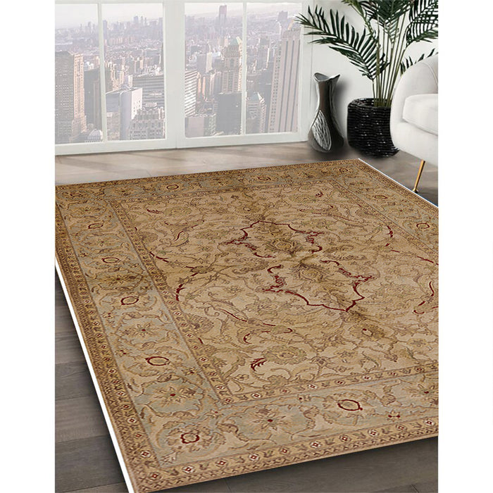 Machine Washable Industrial Modern Light Brown Rug in a Family Room, wshurb887