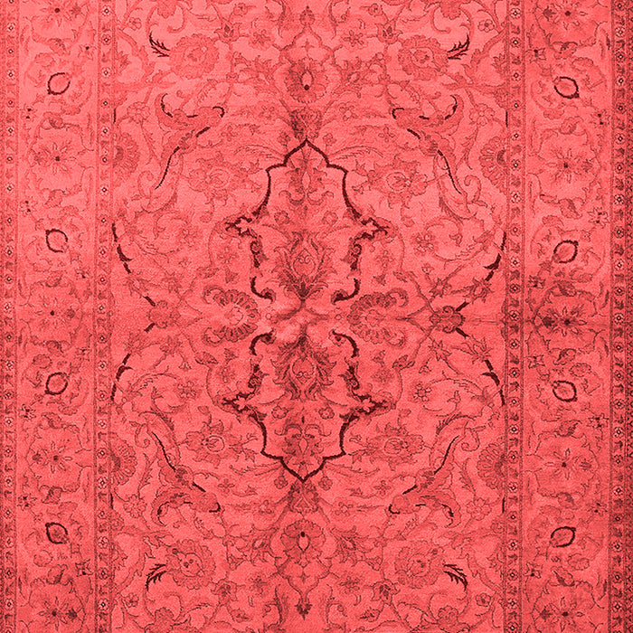 Machine Washable Oriental Red Traditional Rug, wshurb887red