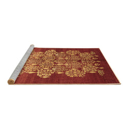Sideview of Machine Washable Oriental Brown Industrial Rug, wshurb888brn
