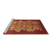 Sideview of Machine Washable Oriental Brown Industrial Rug, wshurb888brn