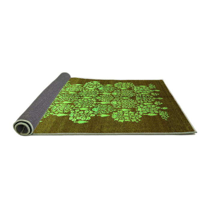Sideview of Oriental Green Industrial Rug, urb888grn