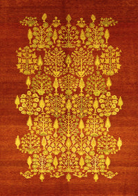 Oriental Yellow Industrial Rug, urb888yw