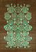 Oriental Turquoise Industrial Rug, urb888turq