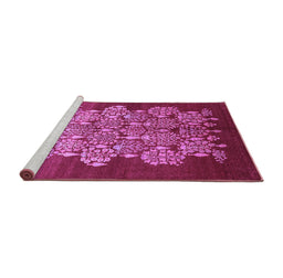 Sideview of Machine Washable Oriental Purple Industrial Area Rugs, wshurb888pur