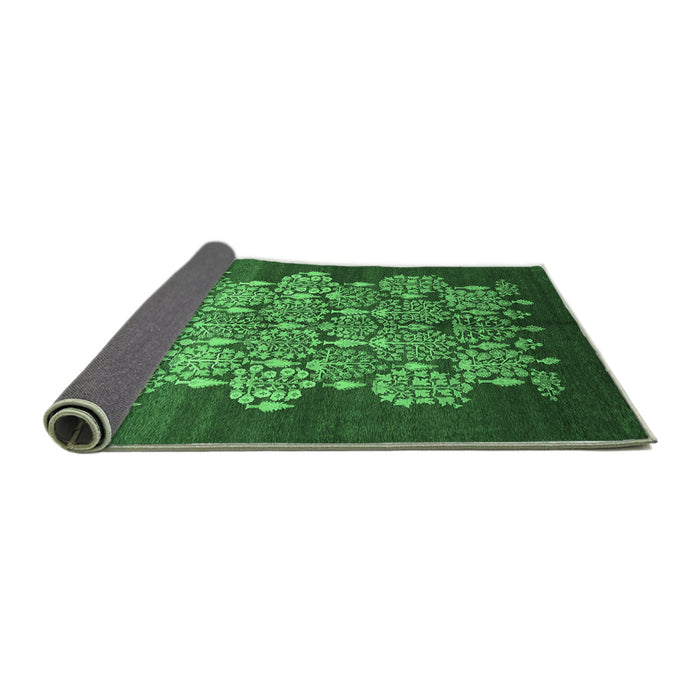 Sideview of Oriental Emerald Green Industrial Rug, urb888emgrn