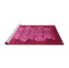 Sideview of Machine Washable Oriental Pink Industrial Rug, wshurb888pnk