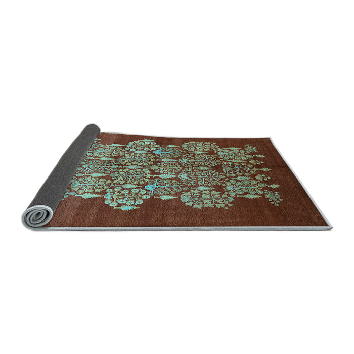 Sideview of Oriental Light Blue Industrial Rug, urb888lblu