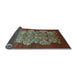 Sideview of Oriental Light Blue Industrial Rug, urb888lblu