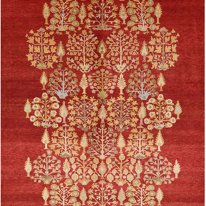 Mid-Century Modern Red Oriental Rug, urb888