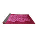 Sideview of Oriental Pink Industrial Rug, urb888pnk