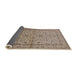 Sideview of Mid-Century Modern Brown Oriental Rug, urb889