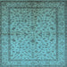 Square Oriental Light Blue Traditional Rug, urb889lblu