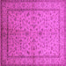 Square Oriental Pink Traditional Rug, urb889pnk
