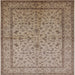 Square Mid-Century Modern Brown Oriental Rug, urb889