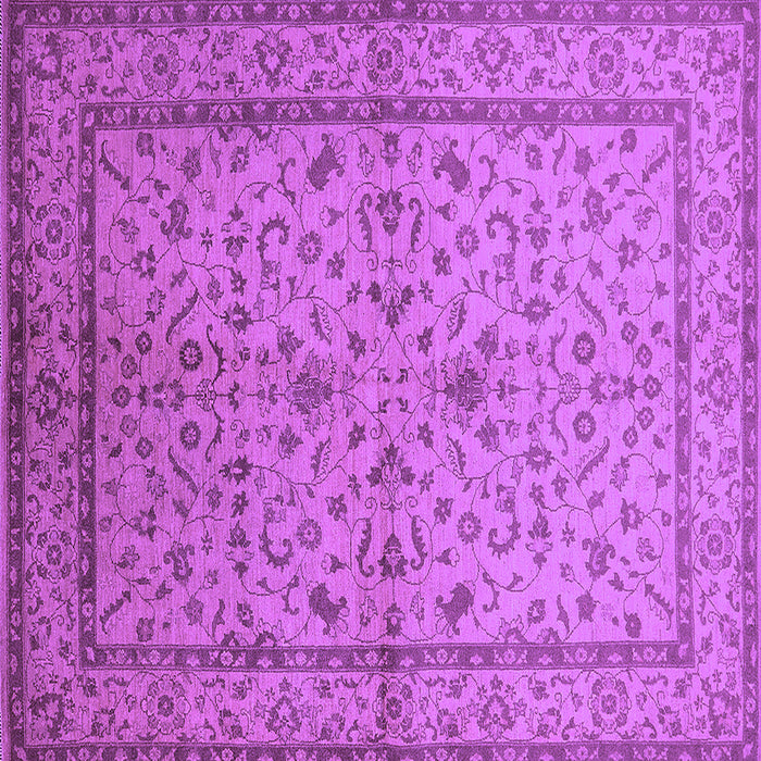 Square Oriental Purple Traditional Rug, urb889pur
