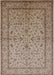 Mid-Century Modern Brown Oriental Rug, urb889