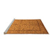 Sideview of Machine Washable Oriental Orange Traditional Area Rugs, wshurb889org