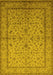 Oriental Yellow Traditional Rug, urb889yw