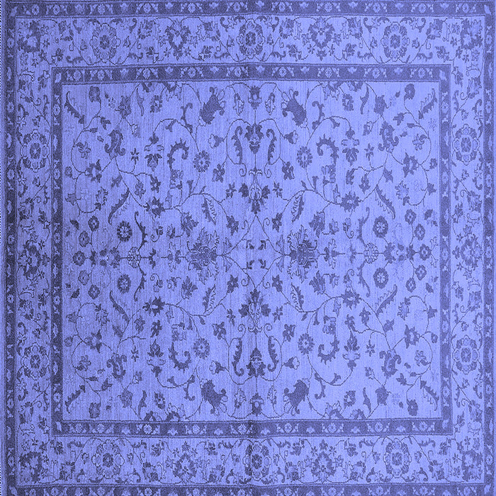 Square Oriental Blue Traditional Rug, urb889blu