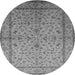 Round Oriental Gray Traditional Rug, urb889gry