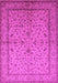 Machine Washable Oriental Pink Traditional Rug, wshurb889pnk