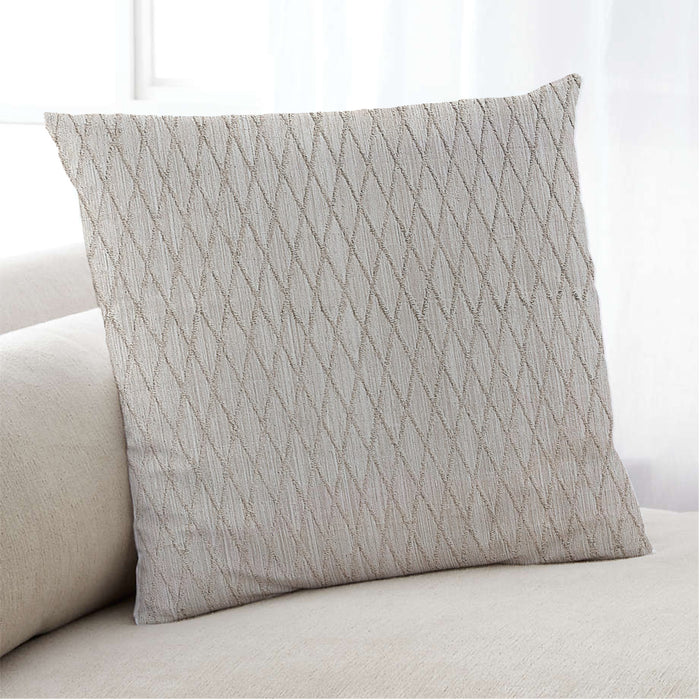 Lifestyle Image of Mid-Century Modern Urban Square Golden Silk Gold Throw Pillow, 18 inch by 18 inch, pwurb88