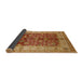 Sideview of Mid-Century Modern Orange Oriental Rug, urb890