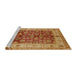 Sideview of Machine Washable Industrial Modern Orange Rug, wshurb890