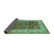 Sideview of Oriental Turquoise Traditional Rug, urb890turq