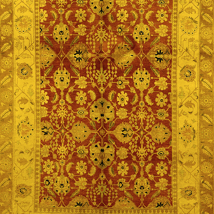 Oriental Yellow Traditional Rug, urb890yw