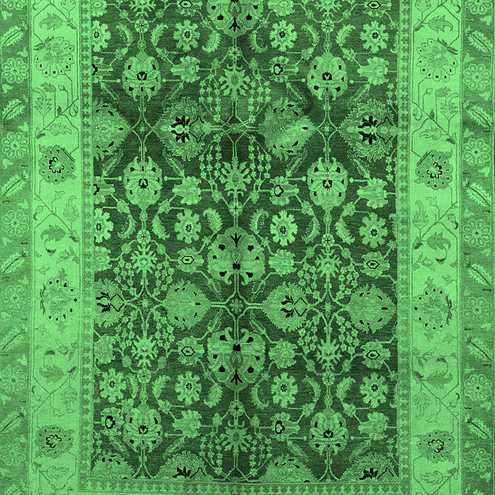Oriental Emerald Green Traditional Rug, urb890emgrn