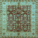 Square Oriental Light Blue Traditional Rug, urb890lblu