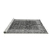 Sideview of Machine Washable Oriental Gray Traditional Rug, wshurb890gry