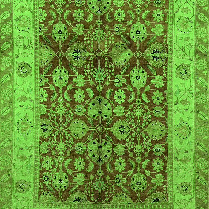 Oriental Green Traditional Rug, urb890grn