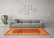 Machine Washable Oriental Orange Traditional Area Rugs in a Living Room, wshurb890org