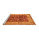 Sideview of Machine Washable Oriental Orange Traditional Area Rugs, wshurb890org