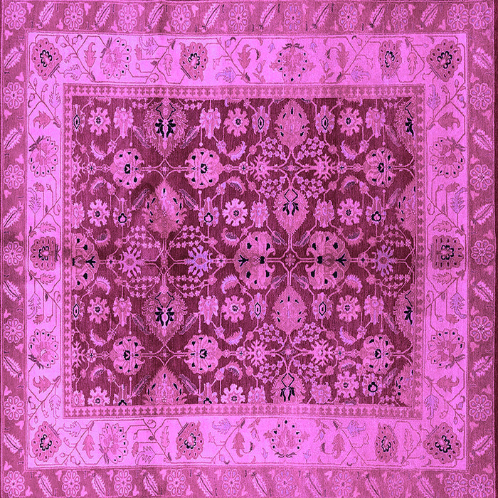 Square Oriental Purple Traditional Rug, urb890pur