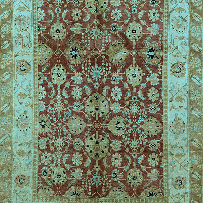 Oriental Light Blue Traditional Rug, urb890lblu