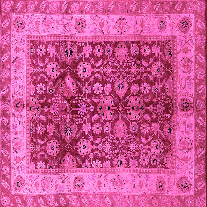 Square Oriental Pink Traditional Rug, urb890pnk