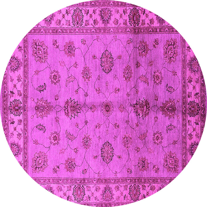 Round Oriental Pink Traditional Rug, urb891pnk