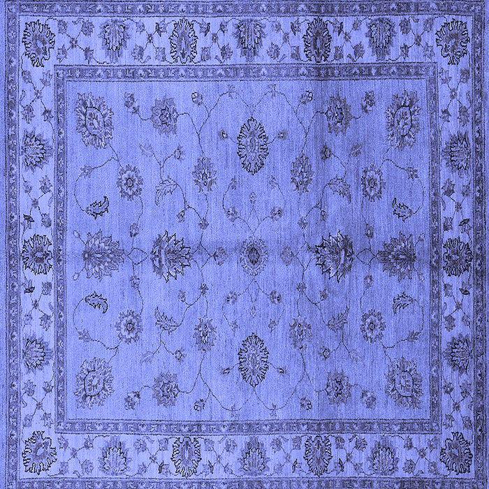 Square Oriental Blue Traditional Rug, urb891blu