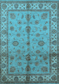 Oriental Light Blue Traditional Rug, urb891lblu